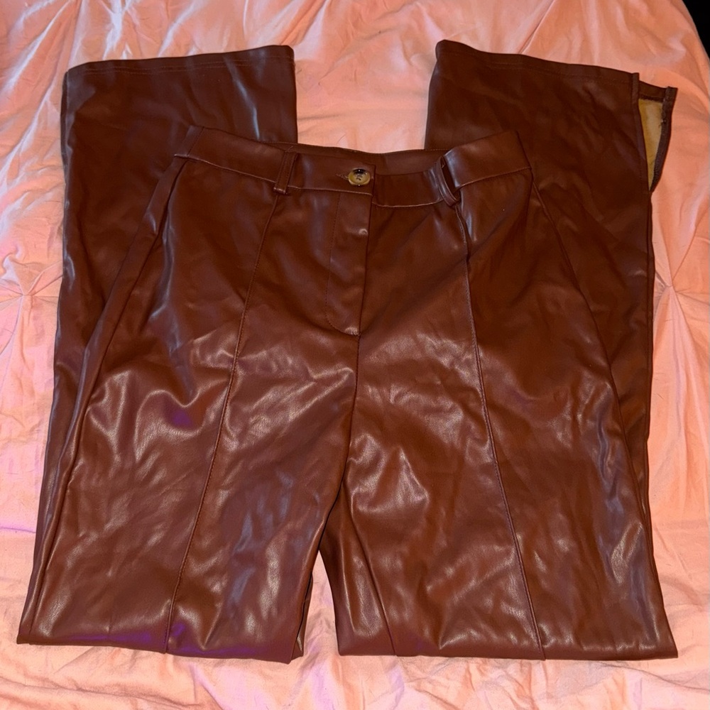 Women’s SHEIN size small pleather brown jeans